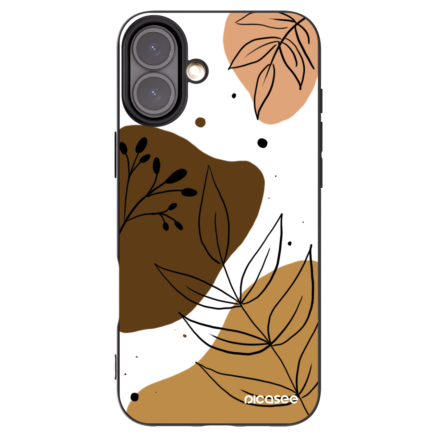 Picasee fekete szilikon tok az alábbi mobiltelefonokra Apple iPhone 16 Plus - Boho style