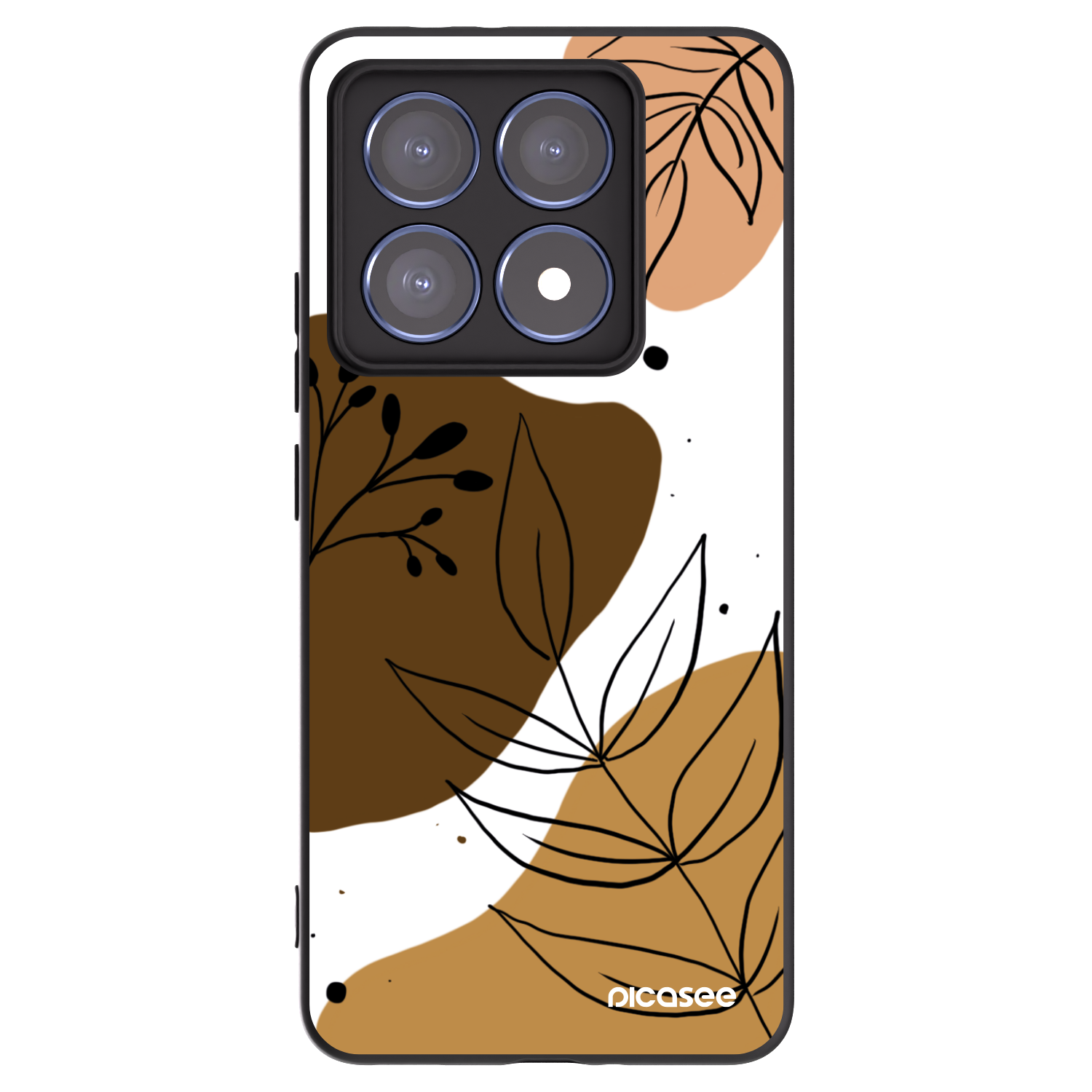 Picasee fekete szilikon tok az alábbi mobiltelefonokra Xiaomi 14T Pro - Boho style