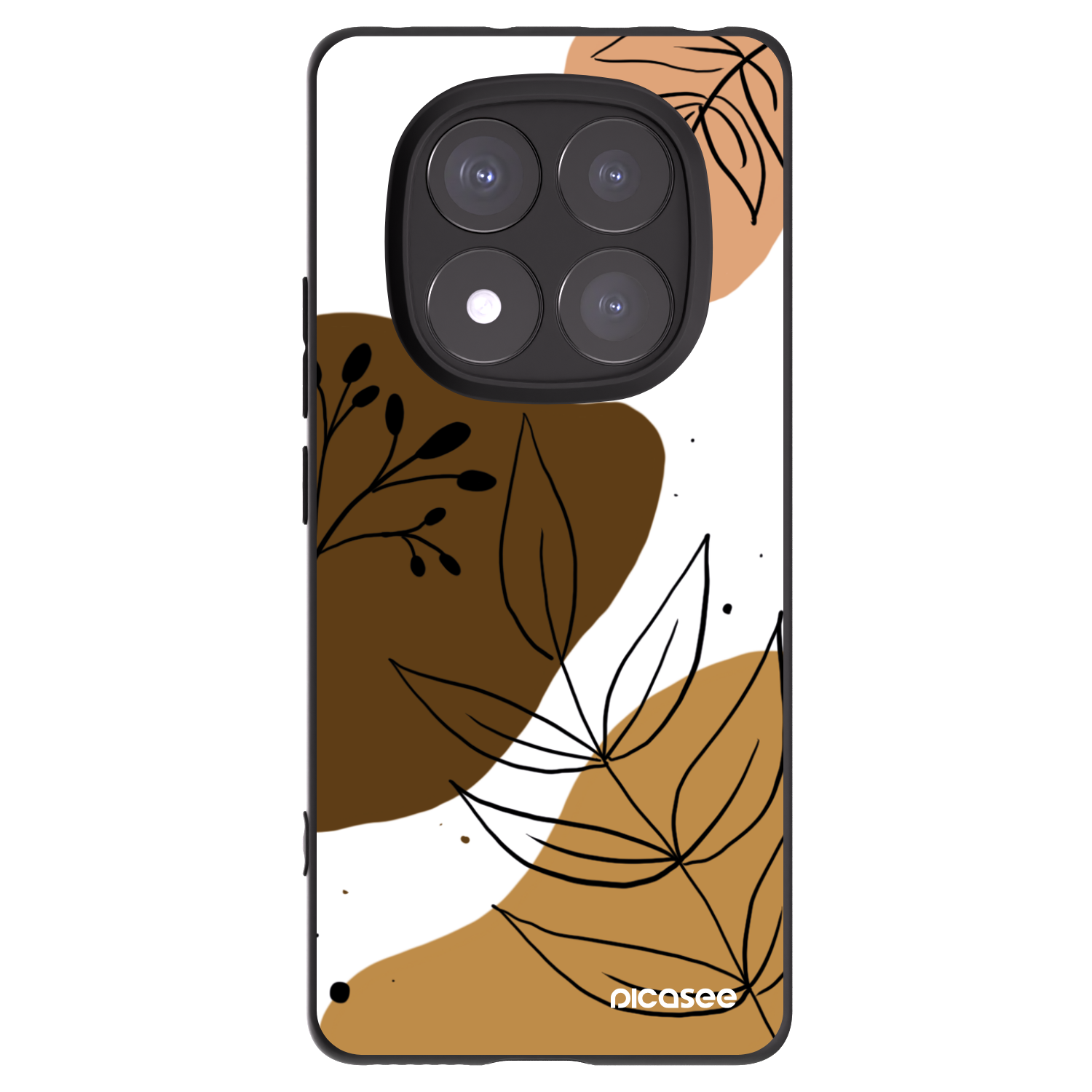 Picasee fekete szilikon tok az alábbi mobiltelefonokra Xiaomi Redmi Note 14 Pro+ 5G - Boho style