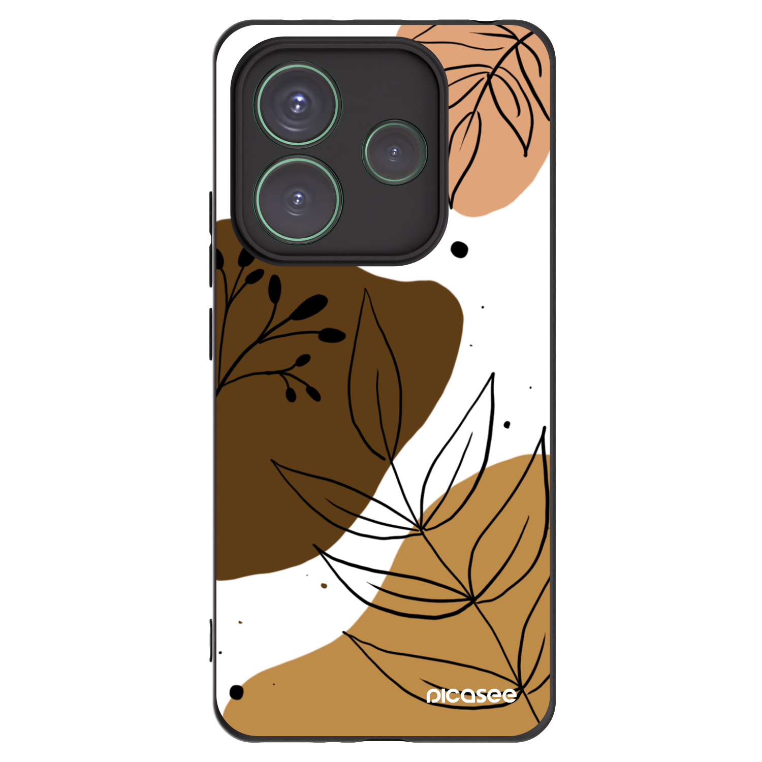 Picasee fekete szilikon tok az alábbi mobiltelefonokra Xiaomi Redmi Note 14 5G - Boho style