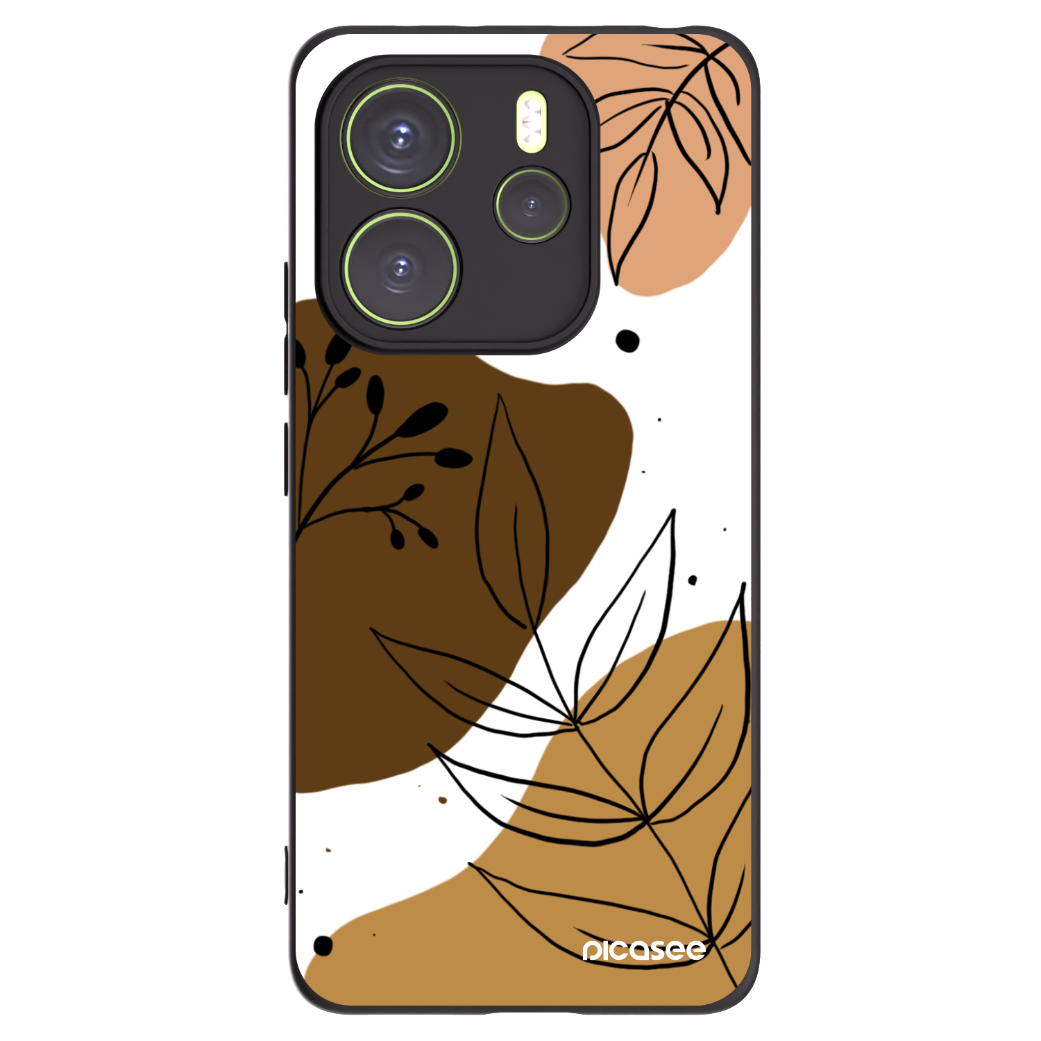 Picasee fekete szilikon tok az alábbi mobiltelefonokra Xiaomi Redmi Note 14 4G - Boho style
