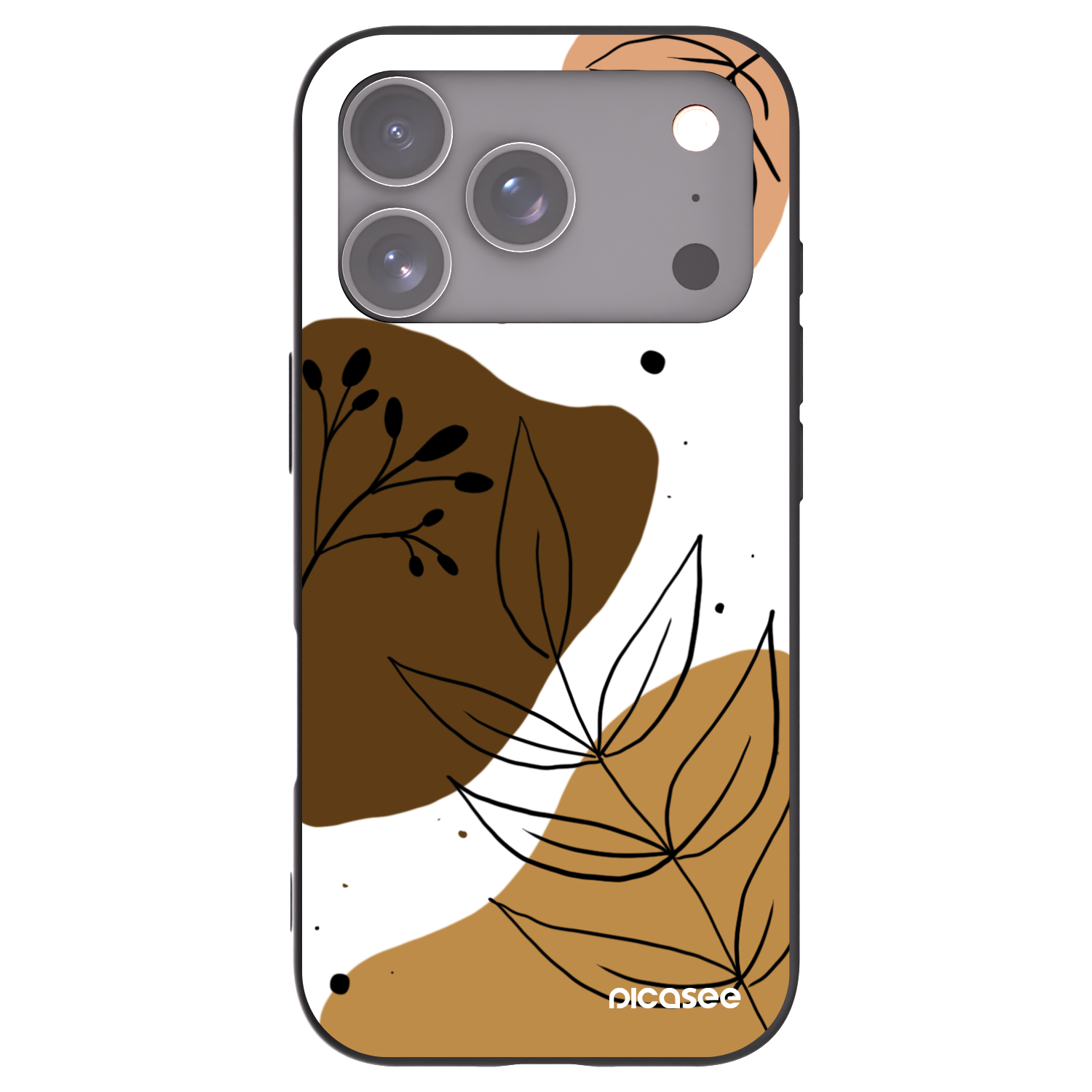 Picasee fekete szilikon tok az alábbi mobiltelefonokra Apple iPhone 17 Pro - Boho style