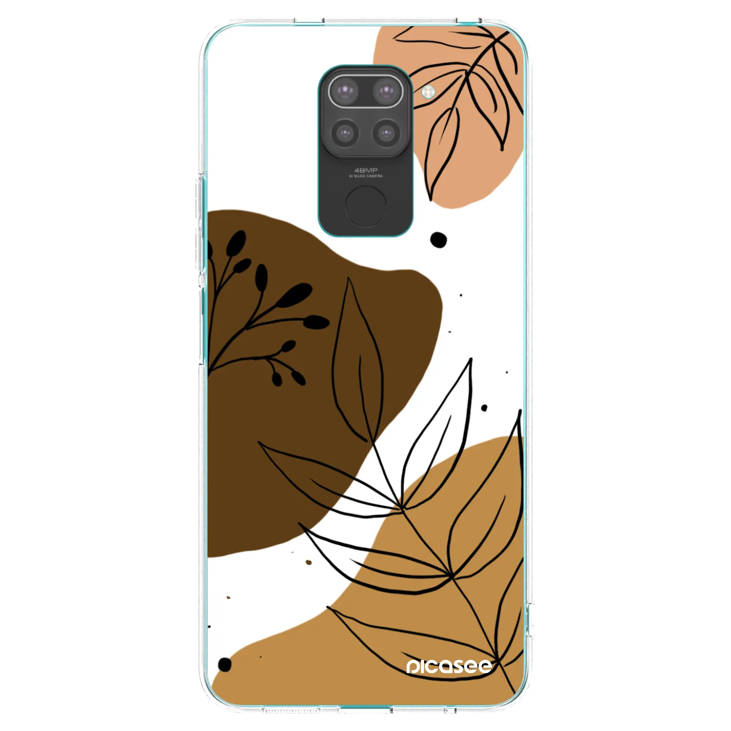 Picasee fekete szilikon tok az alábbi mobiltelefonokra Xiaomi Redmi Note 9 - Boho style