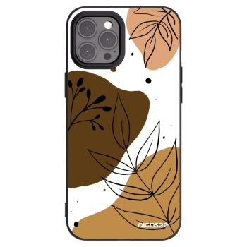 Picasee fekete szilikon tok az alábbi mobiltelefonokra Apple iPhone 12 Pro Max - Boho style