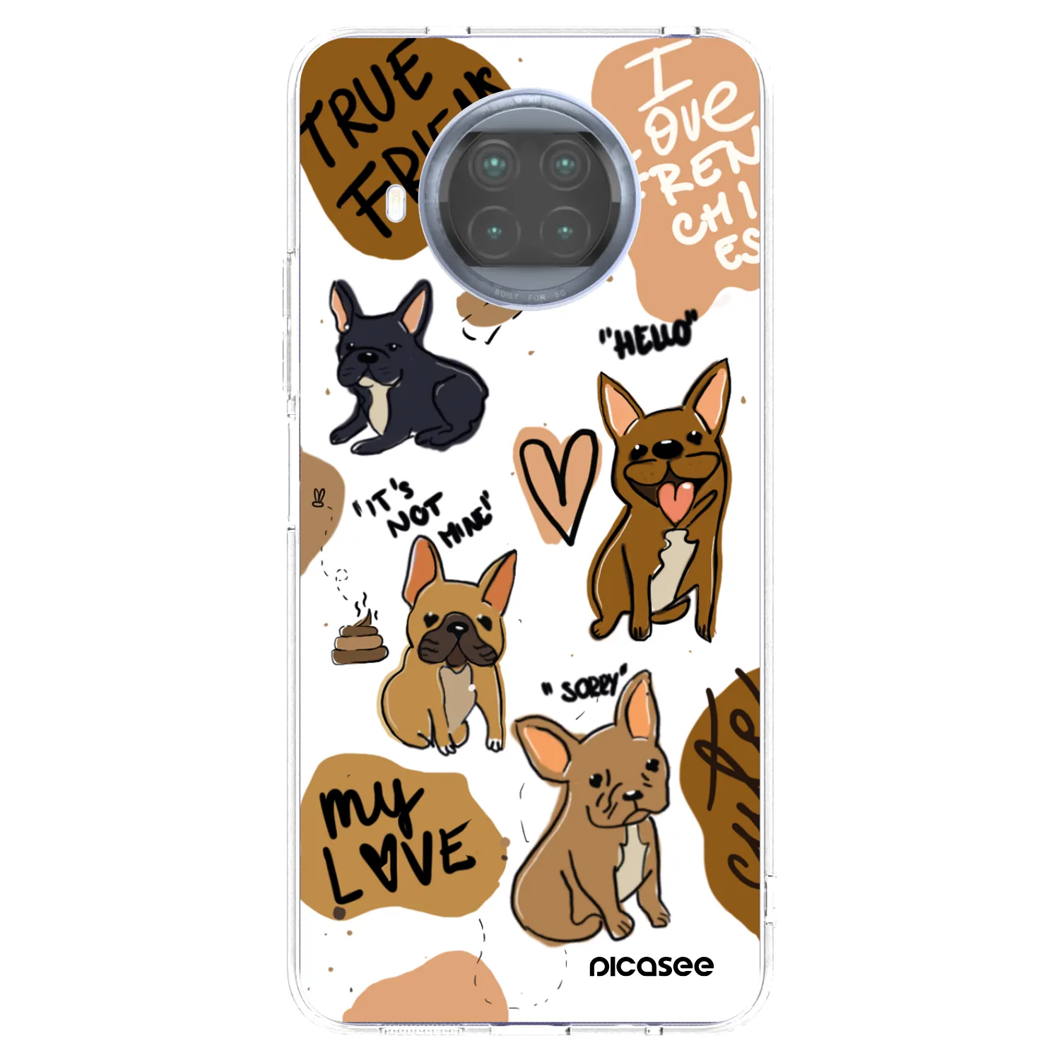 Picasee átlátszó szilikon tok az alábbi mobiltelefonokra Xiaomi Mi 10T Lite - Frenchies