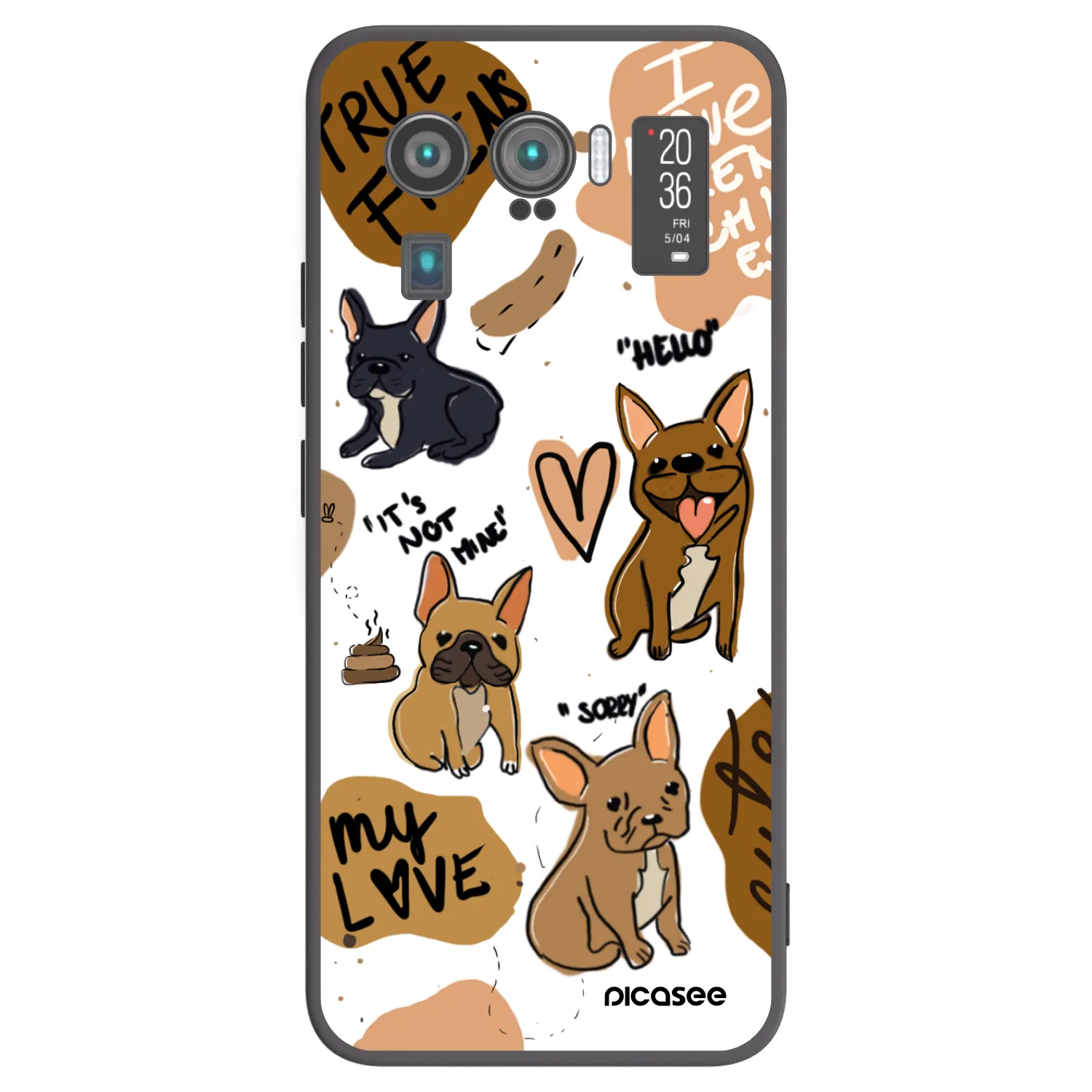 Picasee fekete szilikon tok az alábbi mobiltelefonokra Xiaomi Mi 11 Ultra - Frenchies