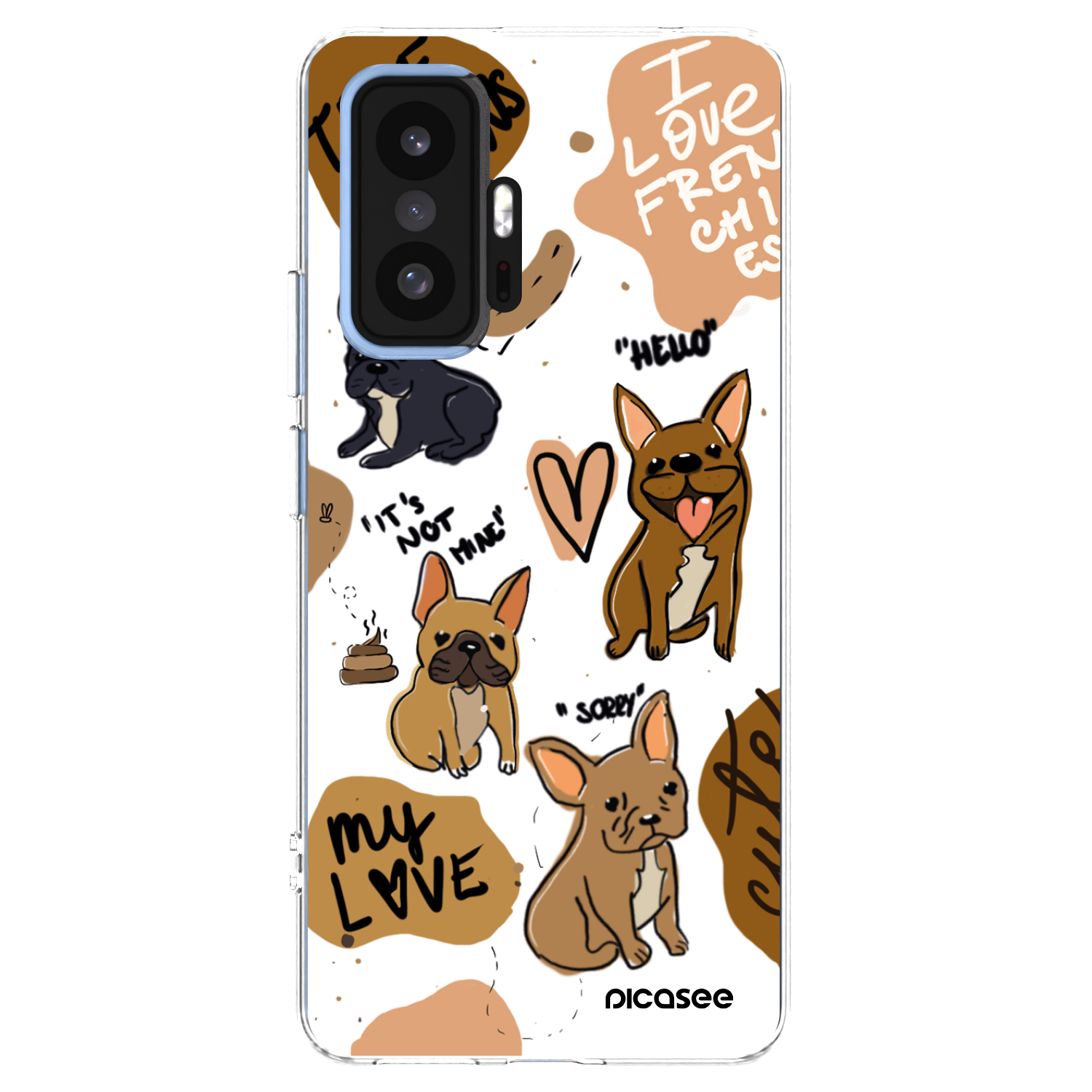 Picasee átlátszó szilikon tok az alábbi mobiltelefonokra Xiaomi 11T Pro - Frenchies