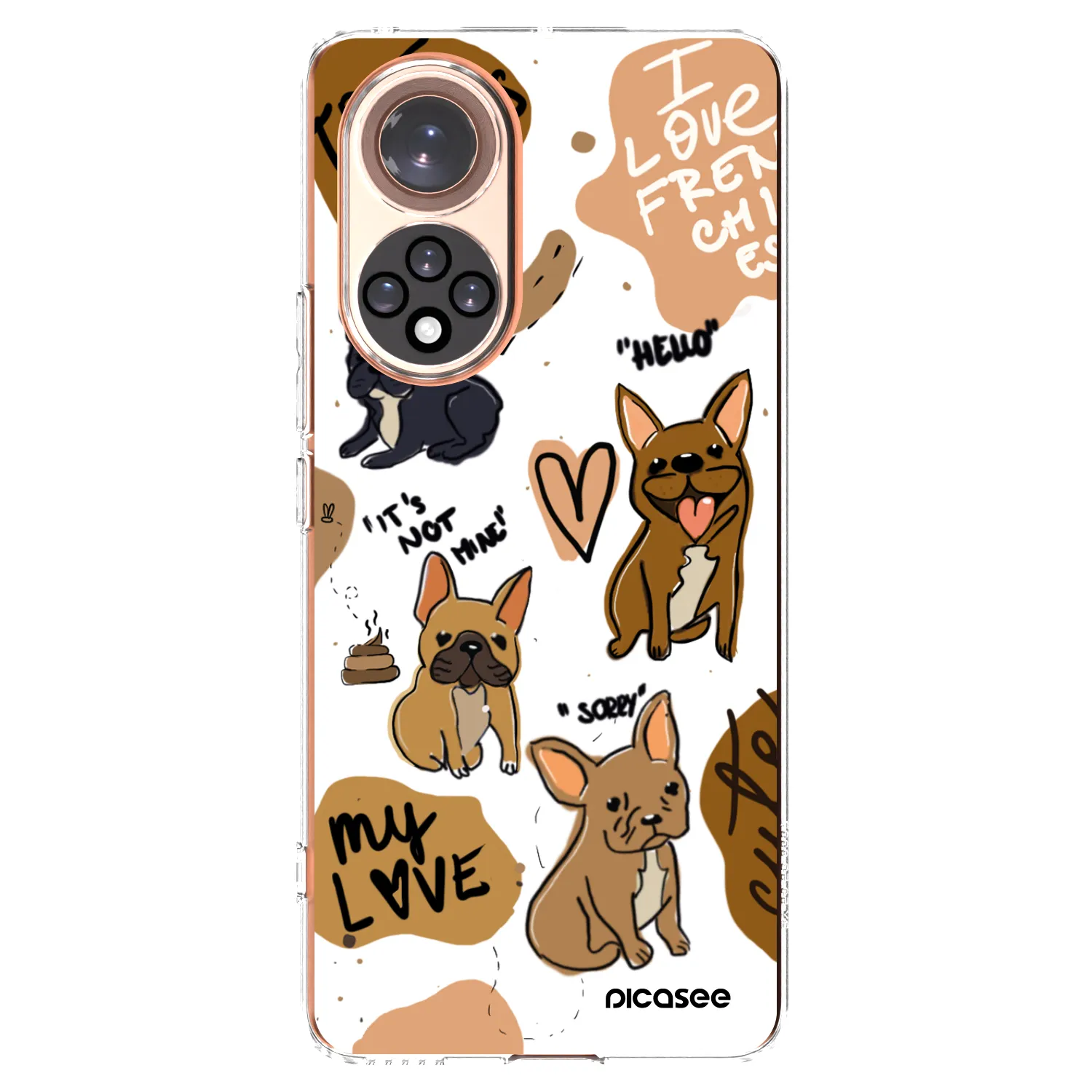 Picasee átlátszó szilikon tok az alábbi mobiltelefonokra Huawei Nova 9 - Frenchies