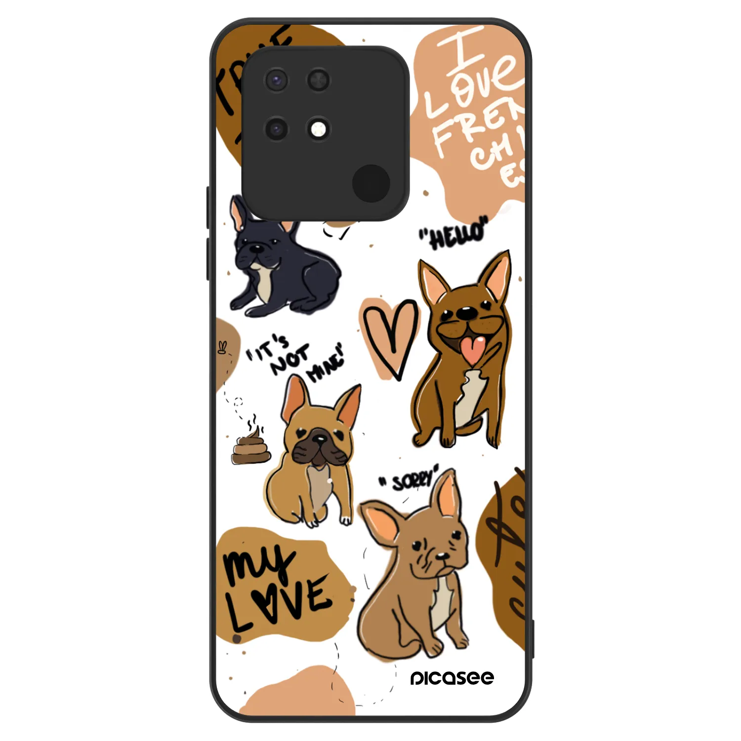 Picasee ULTIMATE CASE Xiaomi Redmi 10C - készülékre - Frenchies