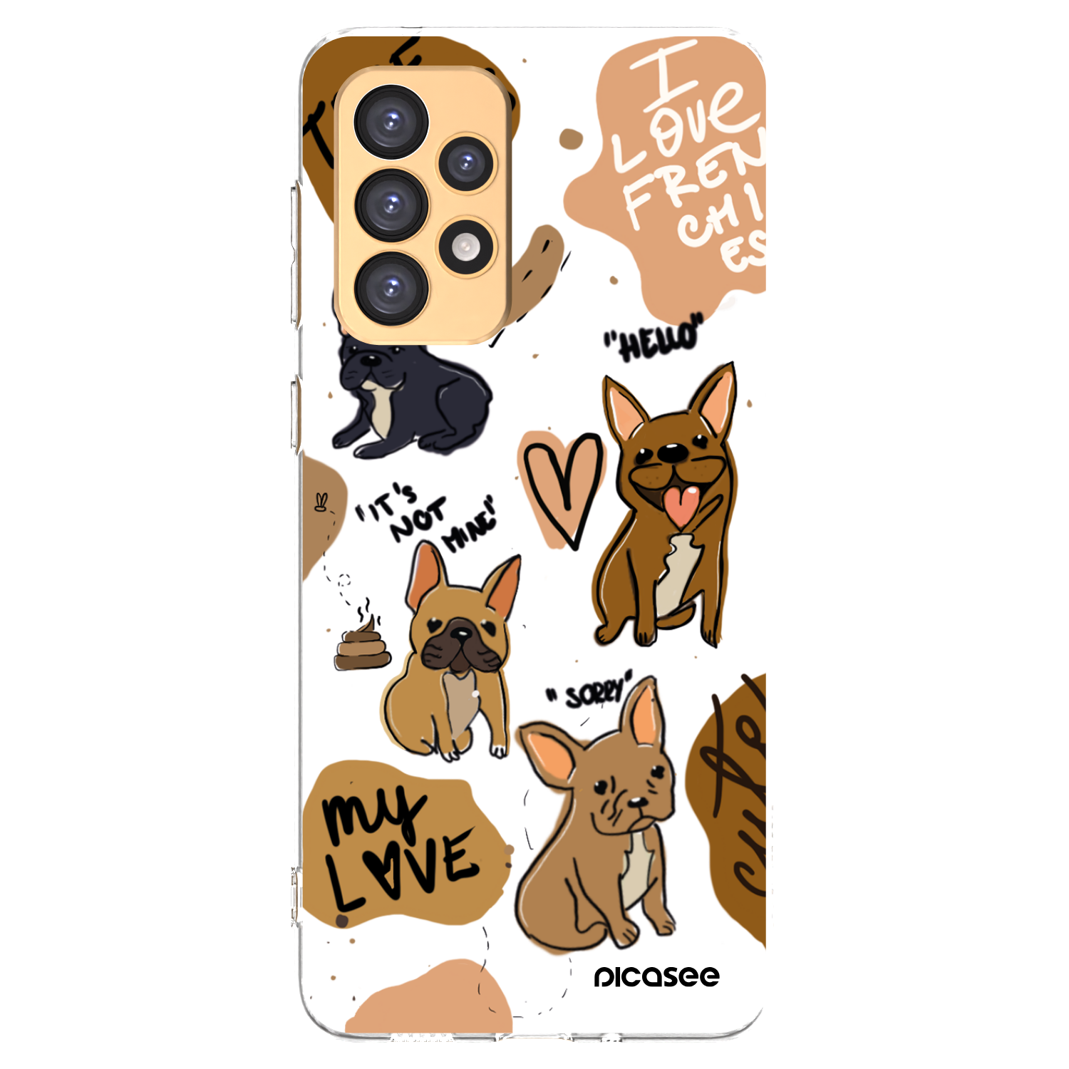 Picasee átlátszó szilikon tok az alábbi mobiltelefonokra Samsung Galaxy A33 5G A336 - Frenchies
