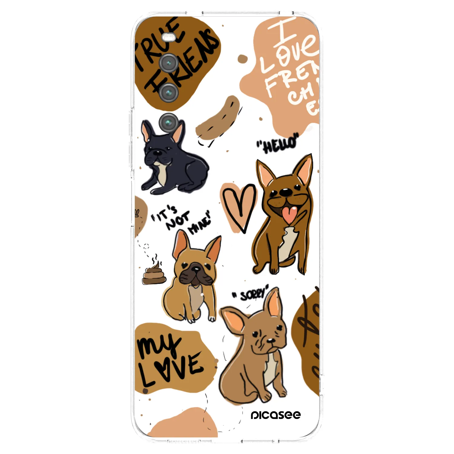 Picasee átlátszó szilikon tok az alábbi mobiltelefonokra Sony Xperia 10 IV 5G - Frenchies