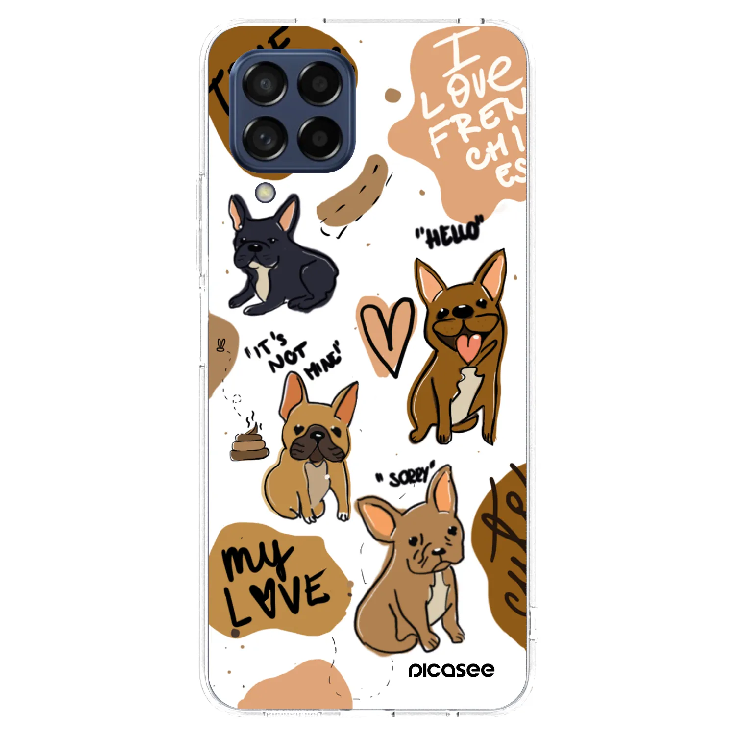 Picasee átlátszó szilikon tok az alábbi mobiltelefonokra Samsung Galaxy M53 5G - Frenchies