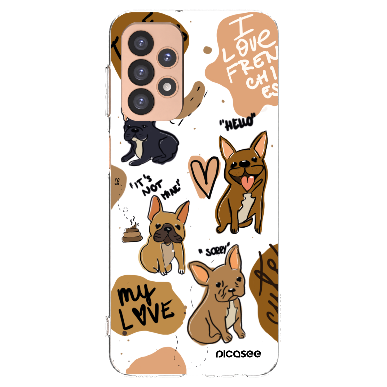 Picasee átlátszó szilikon tok az alábbi mobiltelefonokra Samsung Galaxy A23 A236B 5G - Frenchies