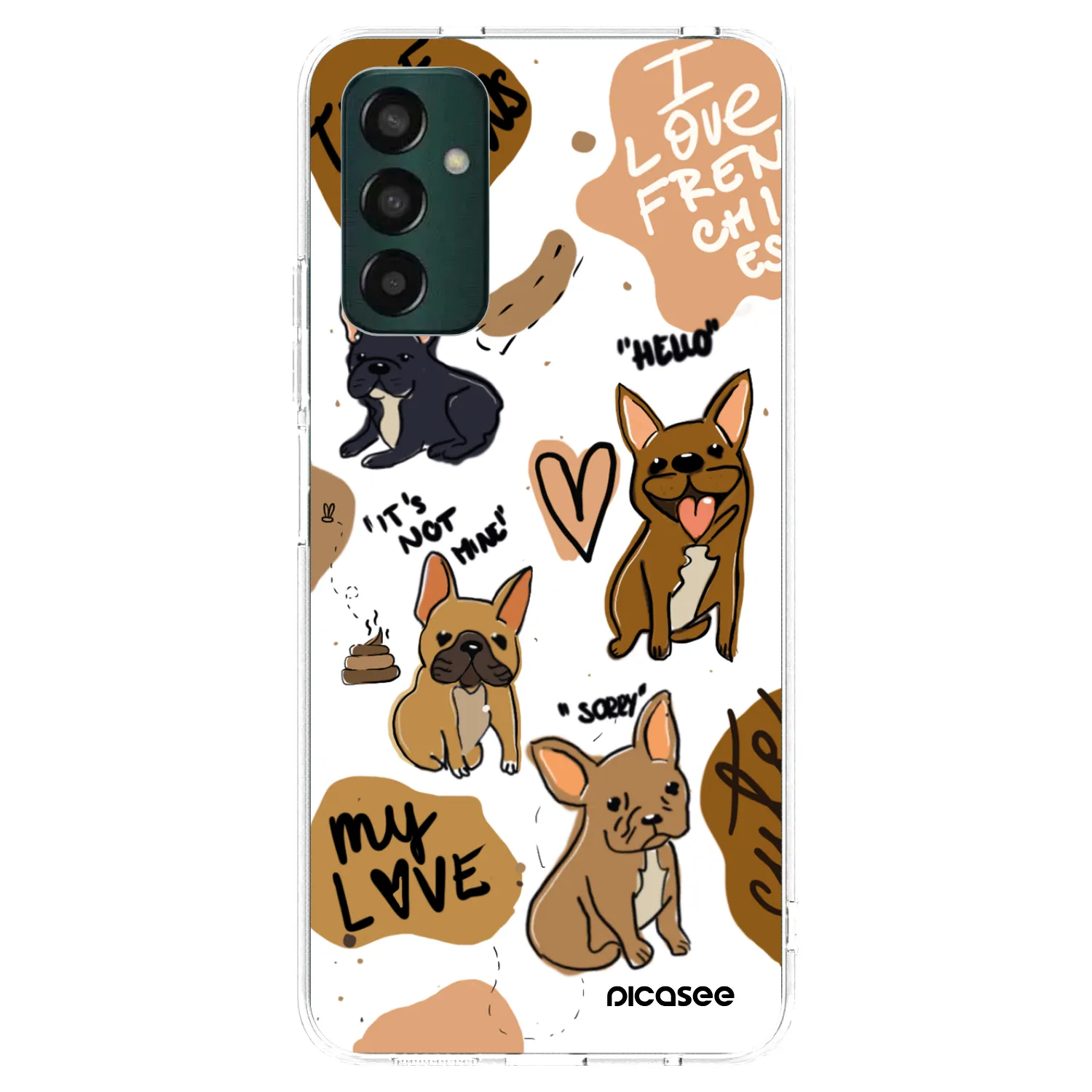 Picasee átlátszó szilikon tok az alábbi mobiltelefonokra Samsung Galaxy M23 5G - Frenchies