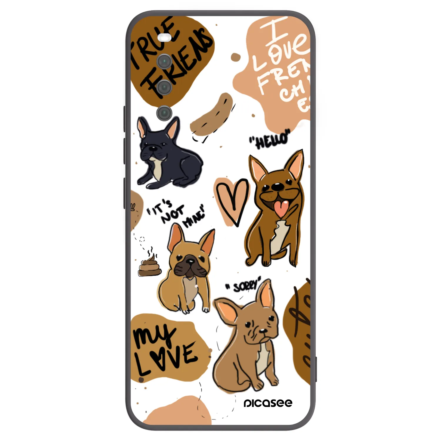 Picasee fekete szilikon tok az alábbi mobiltelefonokra Sony Xperia 10 III - Frenchies