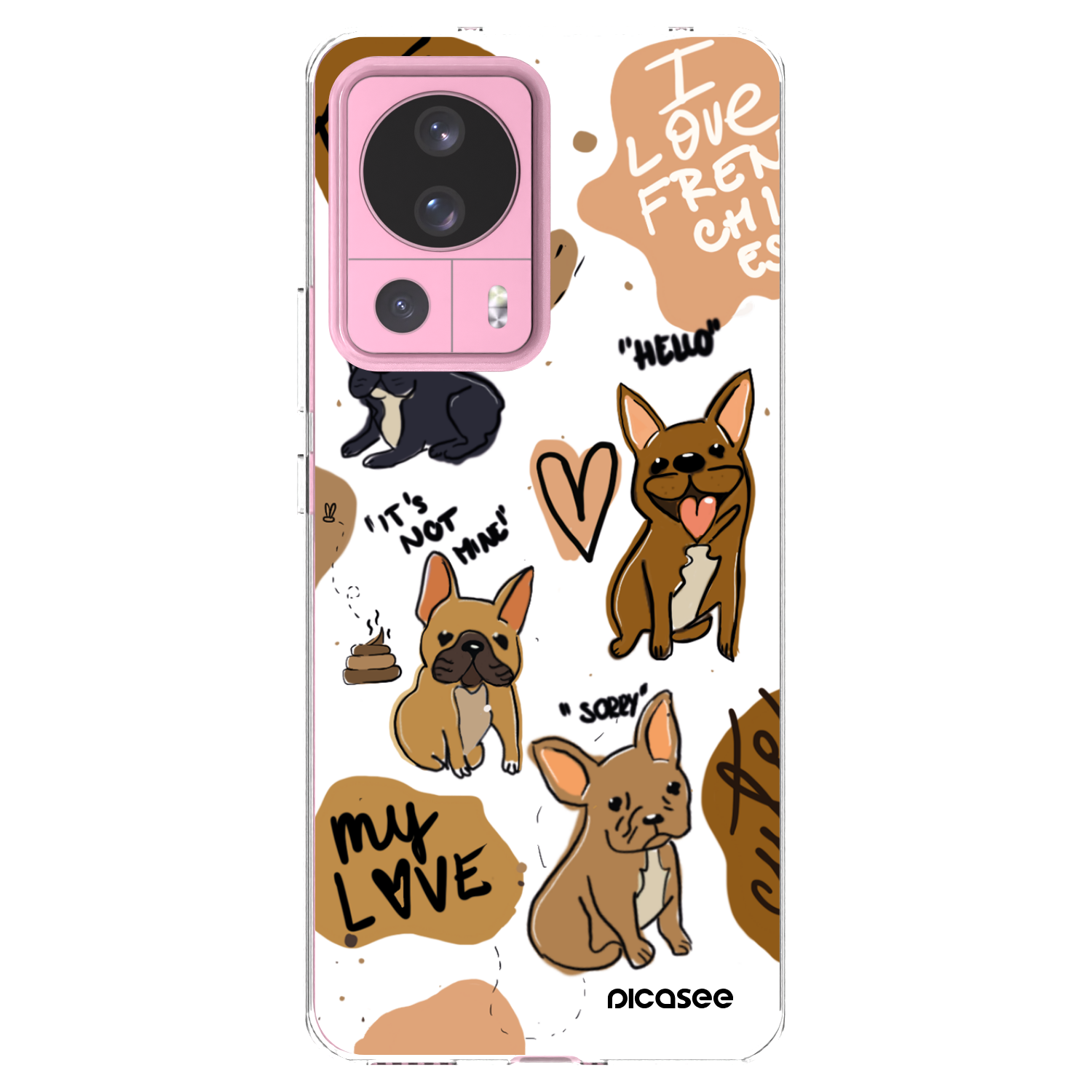 Picasee átlátszó szilikon tok az alábbi mobiltelefonokra Xiaomi 13 Lite - Frenchies