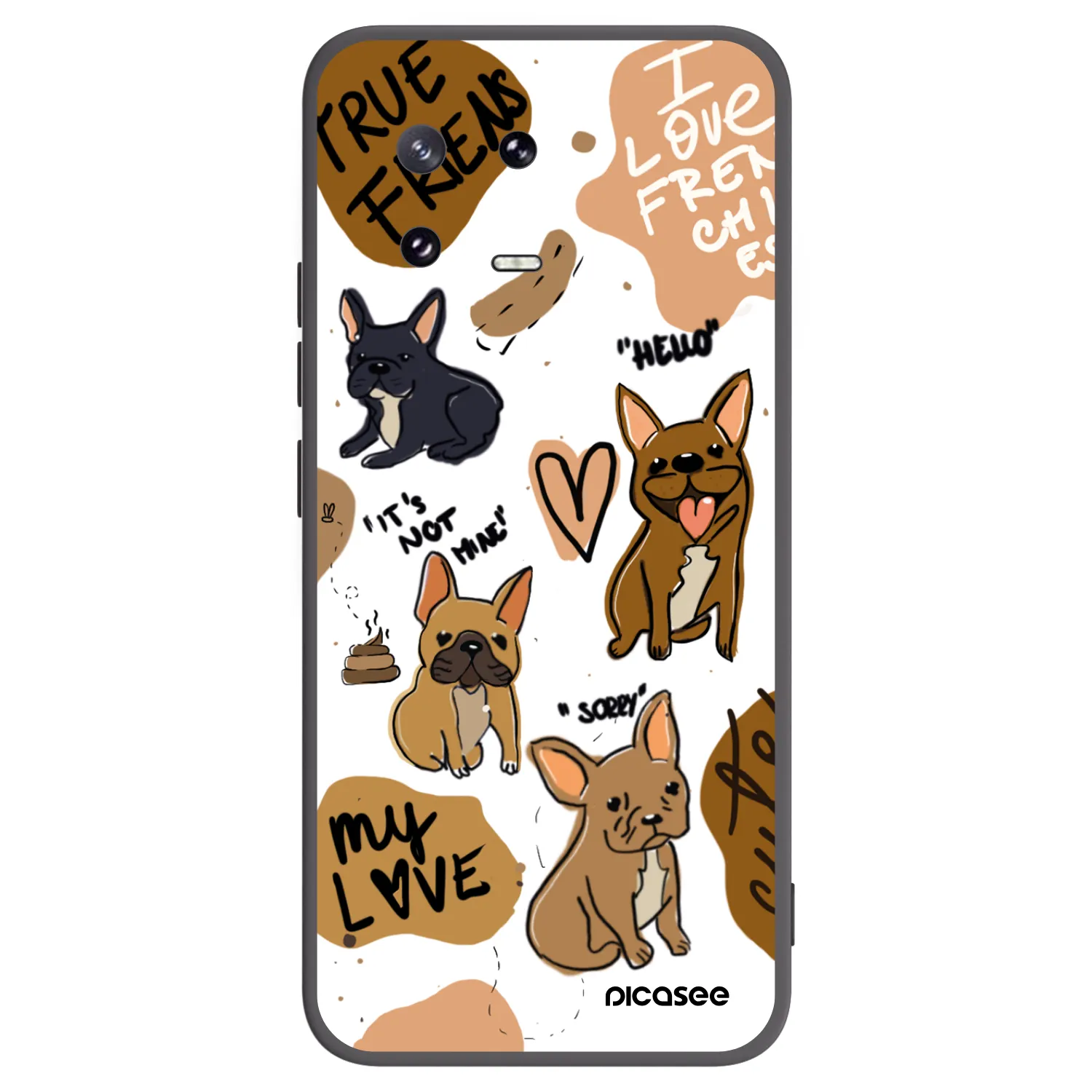 Picasee fekete szilikon tok az alábbi mobiltelefonokra Xiaomi 13 Pro - Frenchies