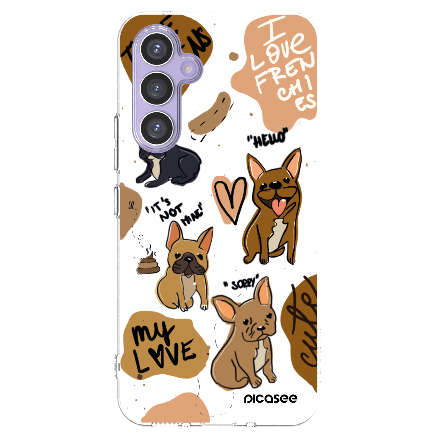 Picasee átlátszó szilikon tok az alábbi mobiltelefonokra Samsung Galaxy A54 5G A546B - Frenchies