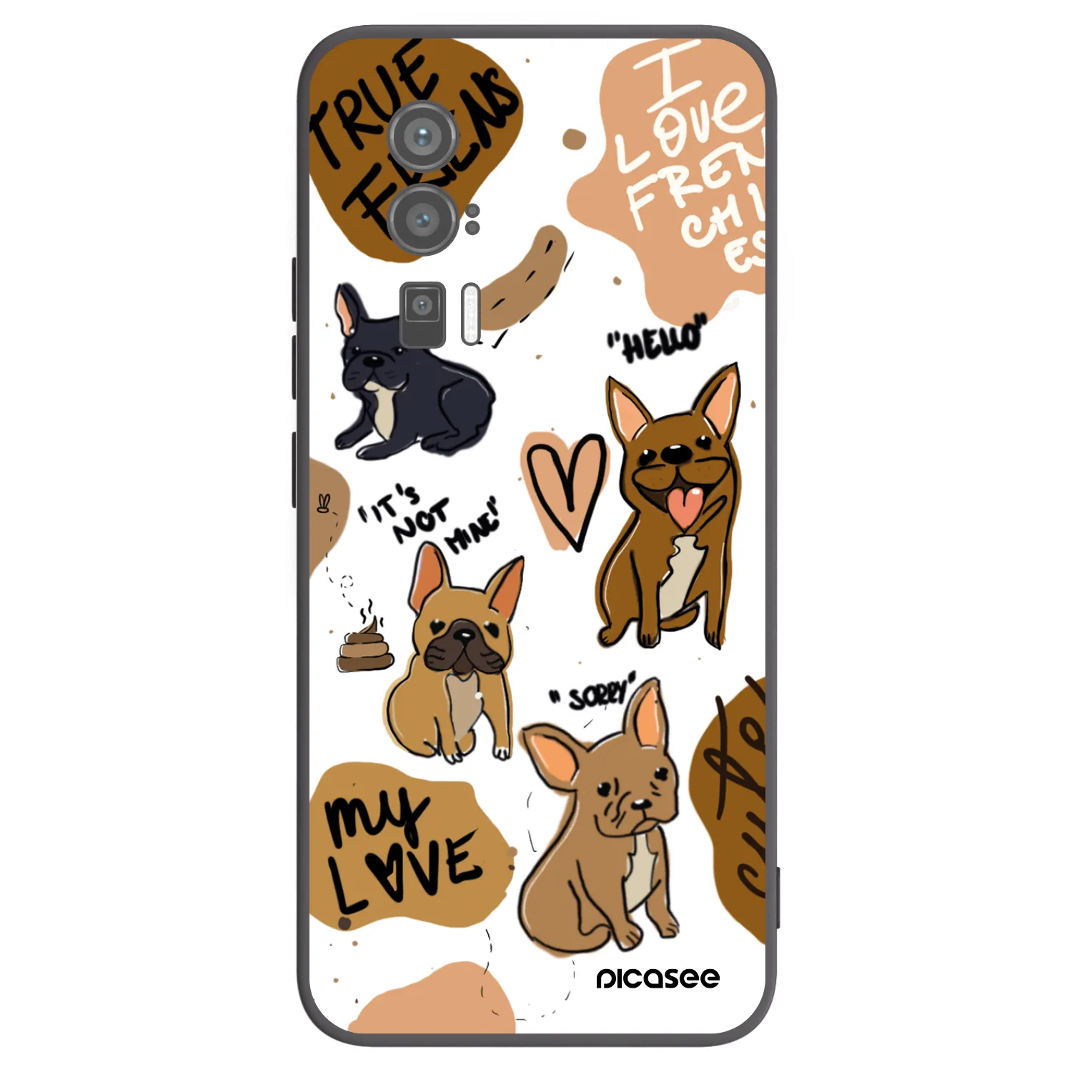 Picasee fekete szilikon tok az alábbi mobiltelefonokra Xiaomi Poco F5 Pro 5G - Frenchies