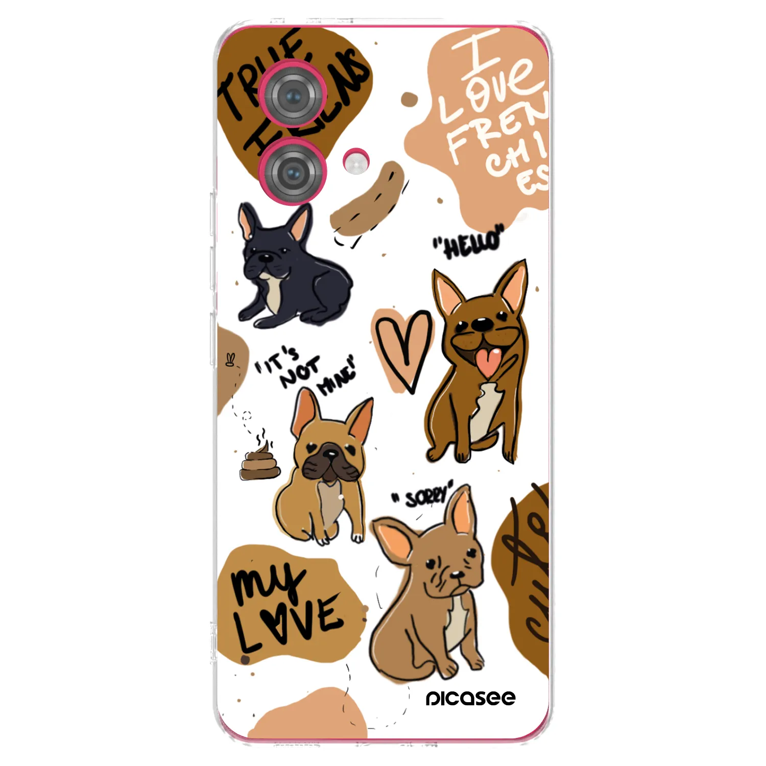 Picasee átlátszó szilikon tok az alábbi mobiltelefonokra Motorola Moto G84 5G - Frenchies