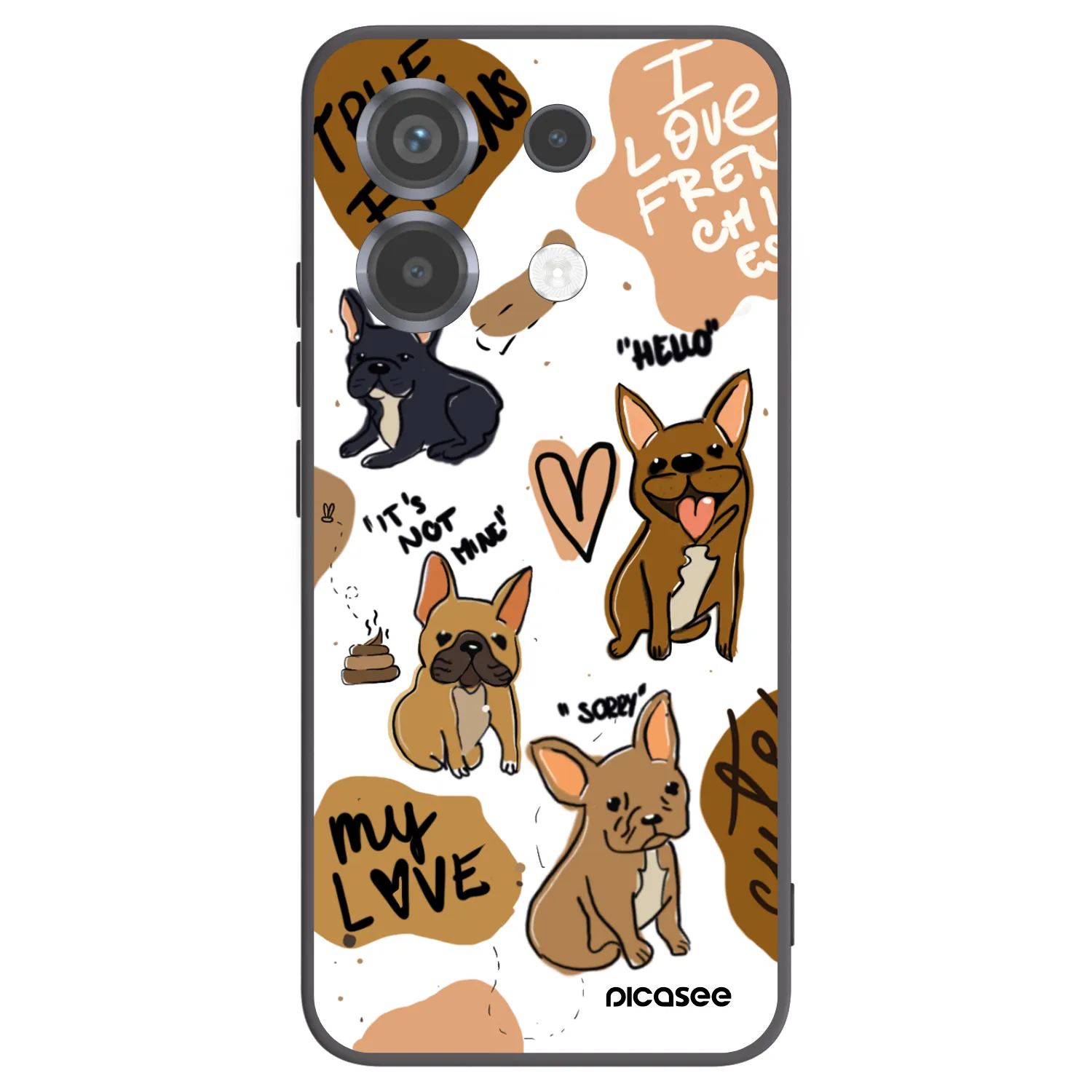 Picasee fekete szilikon tok az alábbi mobiltelefonokra Xiaomi Poco X6 - Frenchies