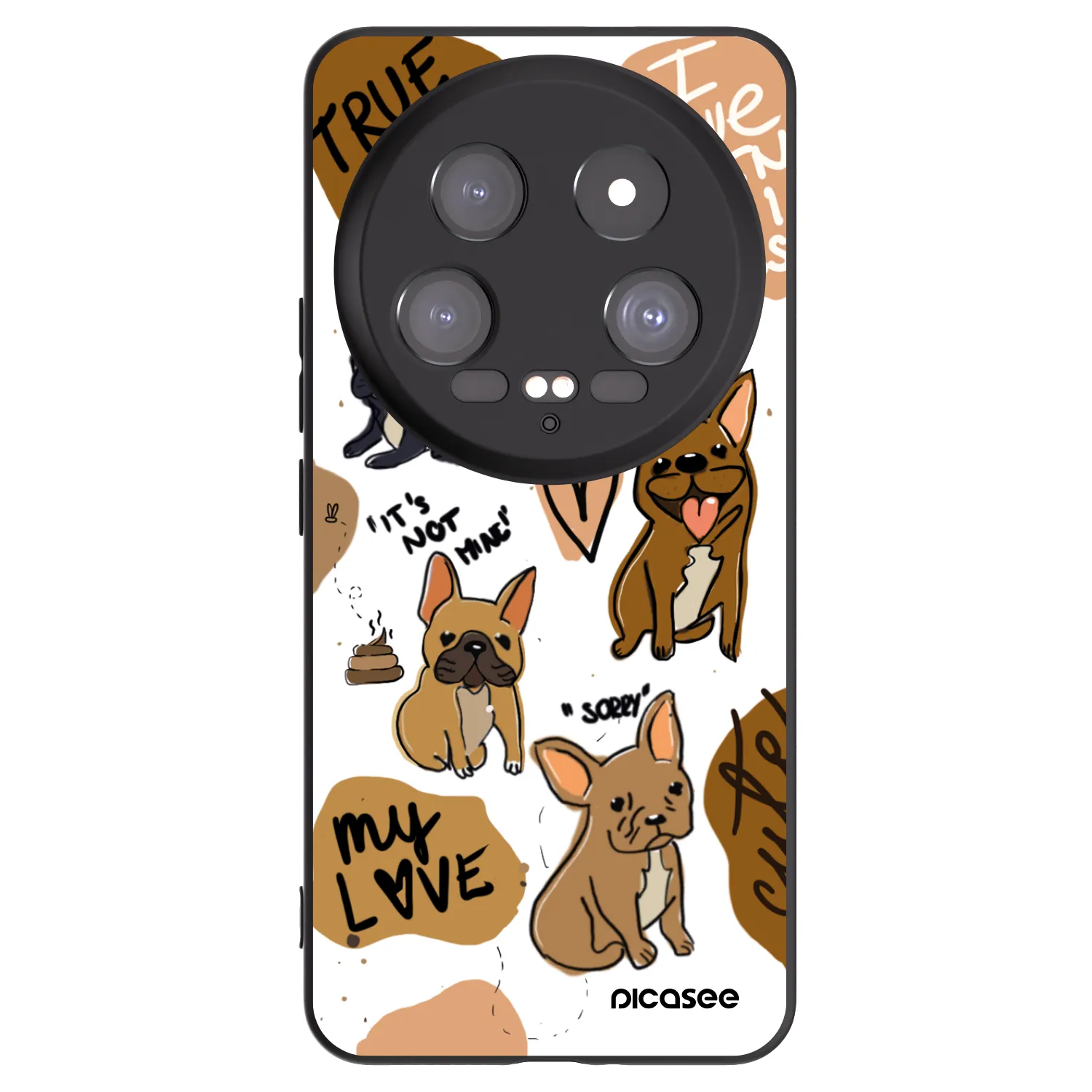 Picasee fekete szilikon tok az alábbi mobiltelefonokra Xiaomi 14 Ultra - Frenchies