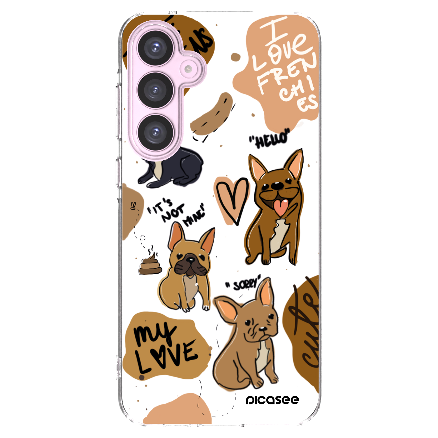 Picasee átlátszó szilikon tok az alábbi mobiltelefonokra Samsung Galaxy A55 5G A556B - Frenchies