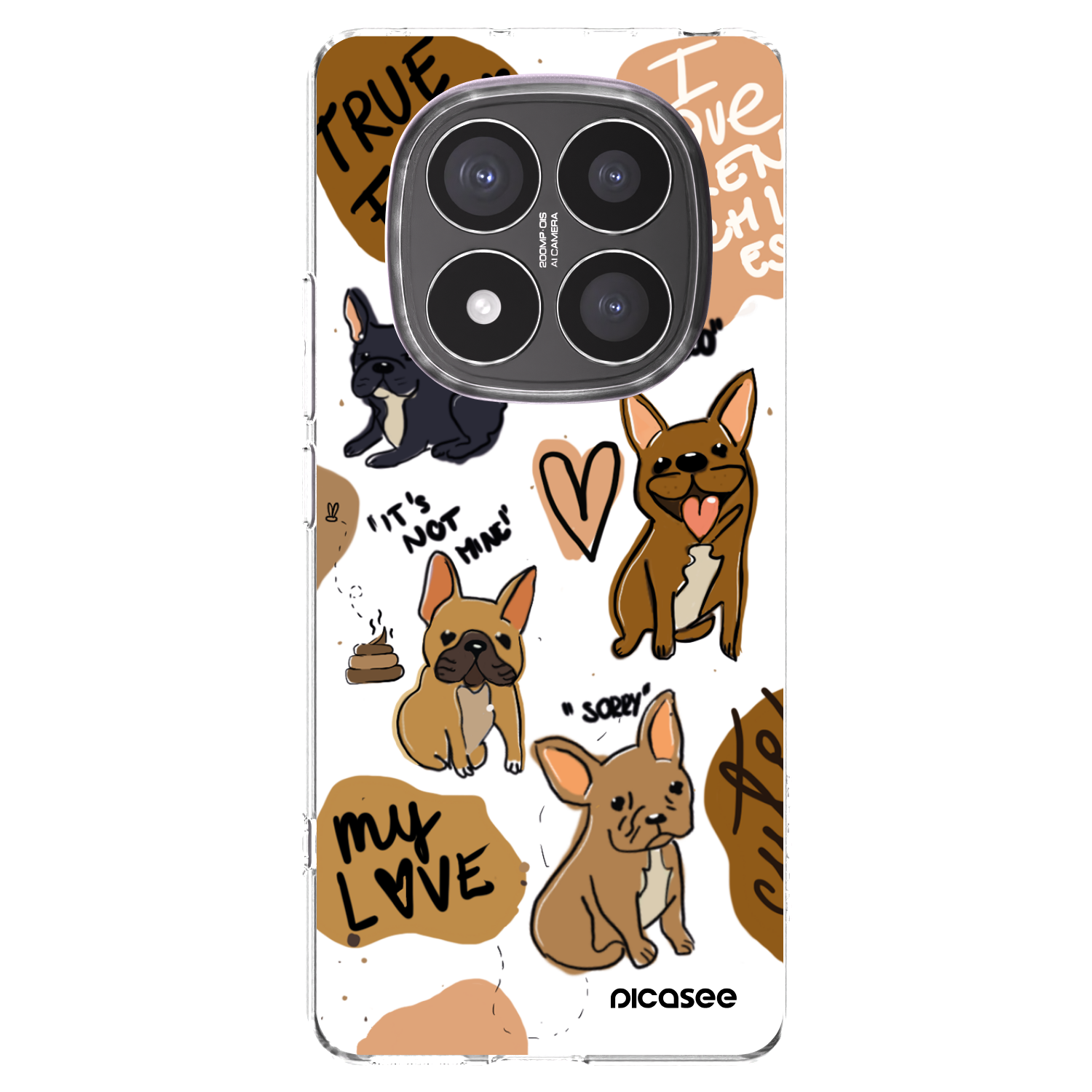 Picasee átlátszó szilikon tok az alábbi mobiltelefonokra Xiaomi Redmi Note 14 Pro+ 5G - Frenchies