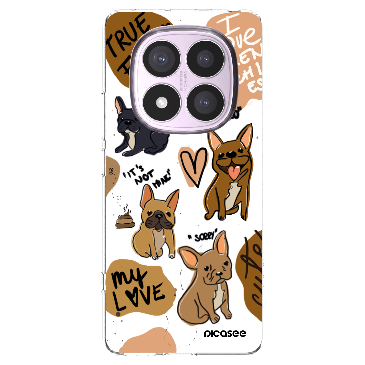 Picasee átlátszó szilikon tok az alábbi mobiltelefonokra Xiaomi Redmi Note 14 Pro 4G - Frenchies