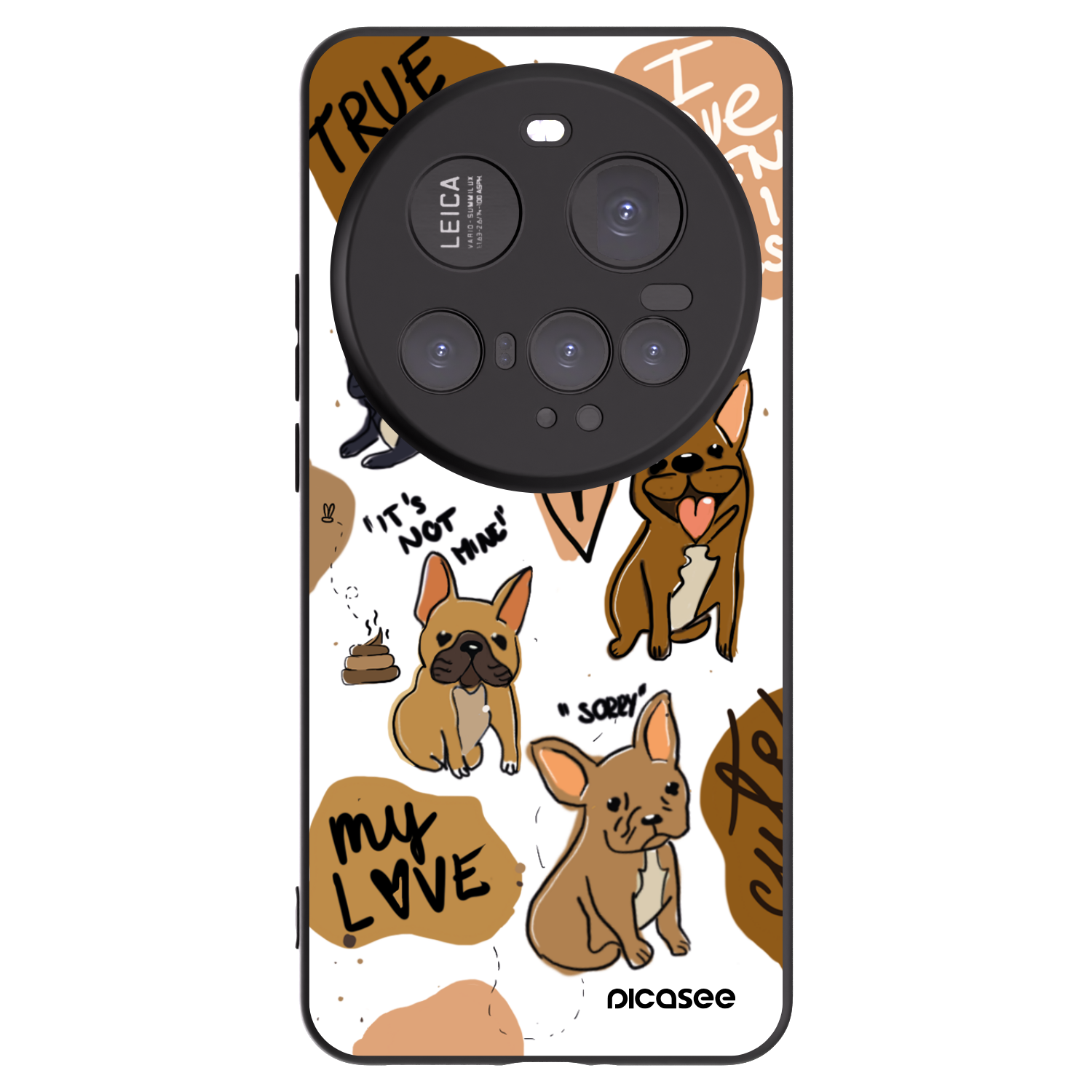 Picasee fekete szilikon tok az alábbi mobiltelefonokra Xiaomi 15 Ultra - Frenchies