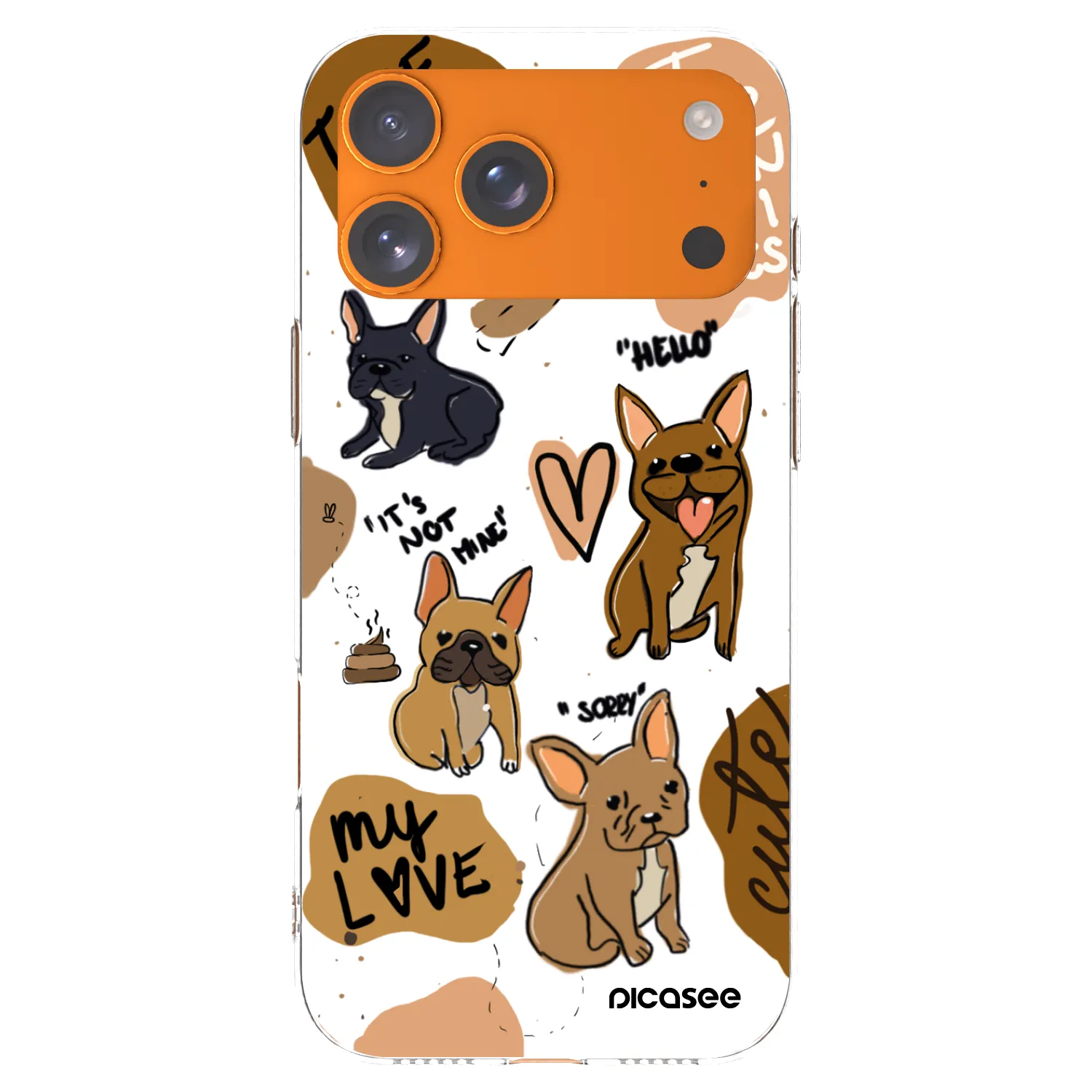 Picasee átlátszó szilikon tok az alábbi mobiltelefonokra Apple iPhone 17 Pro Max - Frenchies