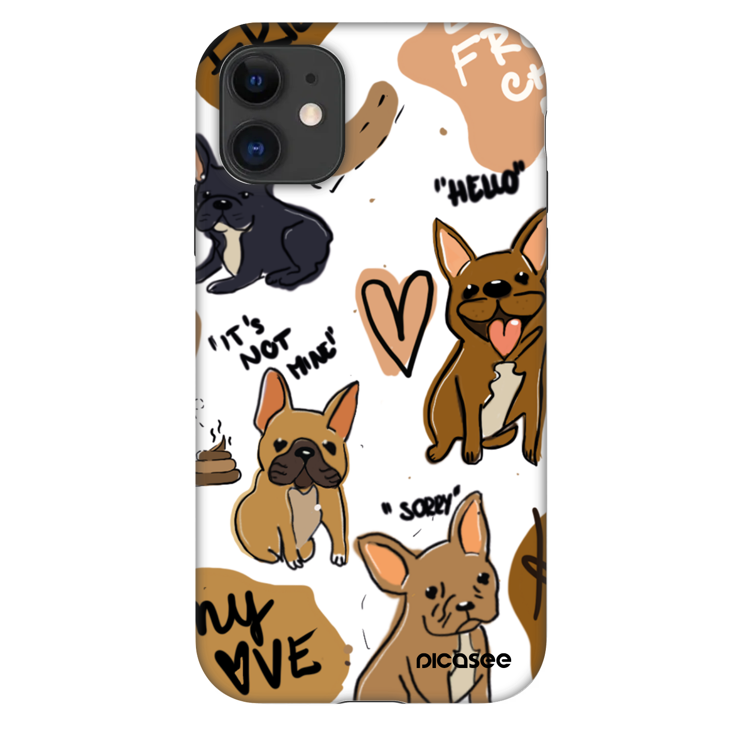 Picasee Fashion Case Apple iPhone 11 - Frenchies