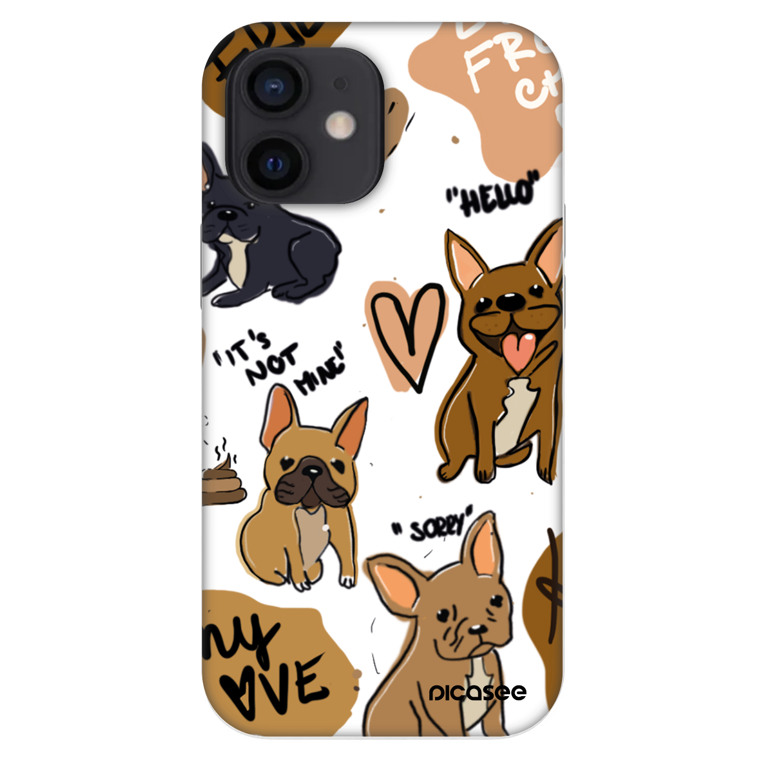 Picasee Fashion Case Apple iPhone 12 mini - Frenchies