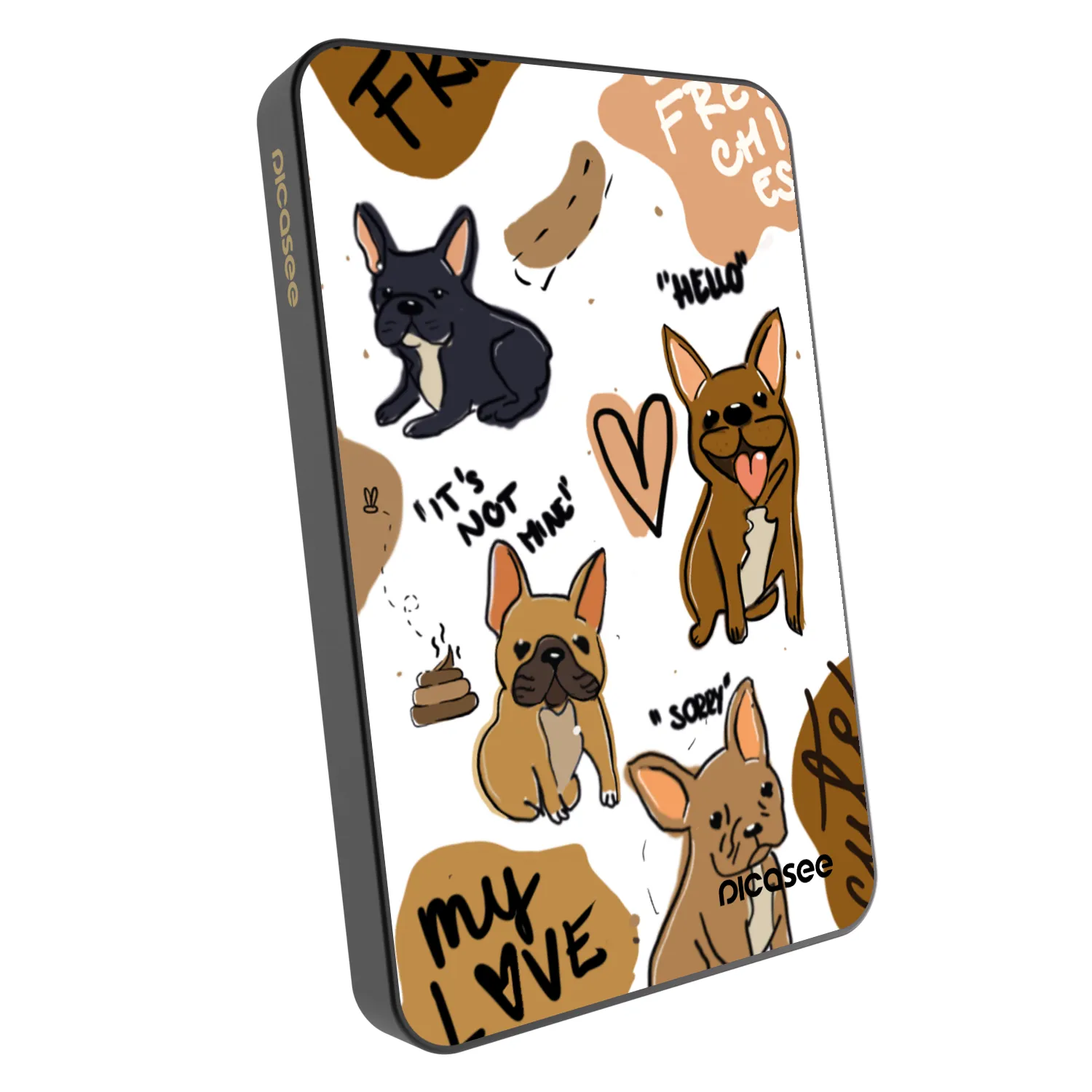 Picasee Powerbank MagSafe 5 000 mAh Szürke - Frenchies