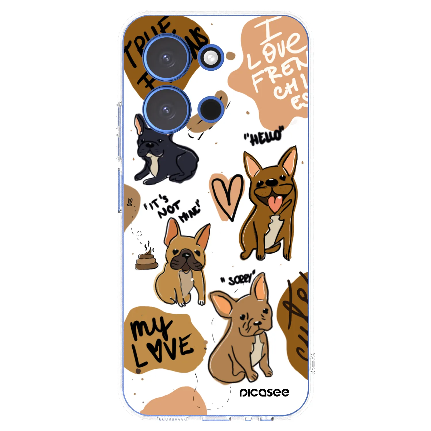 Picasee átlátszó szilikon tok az alábbi mobiltelefonokra Xiaomi Redmi 15C 4G - Frenchies