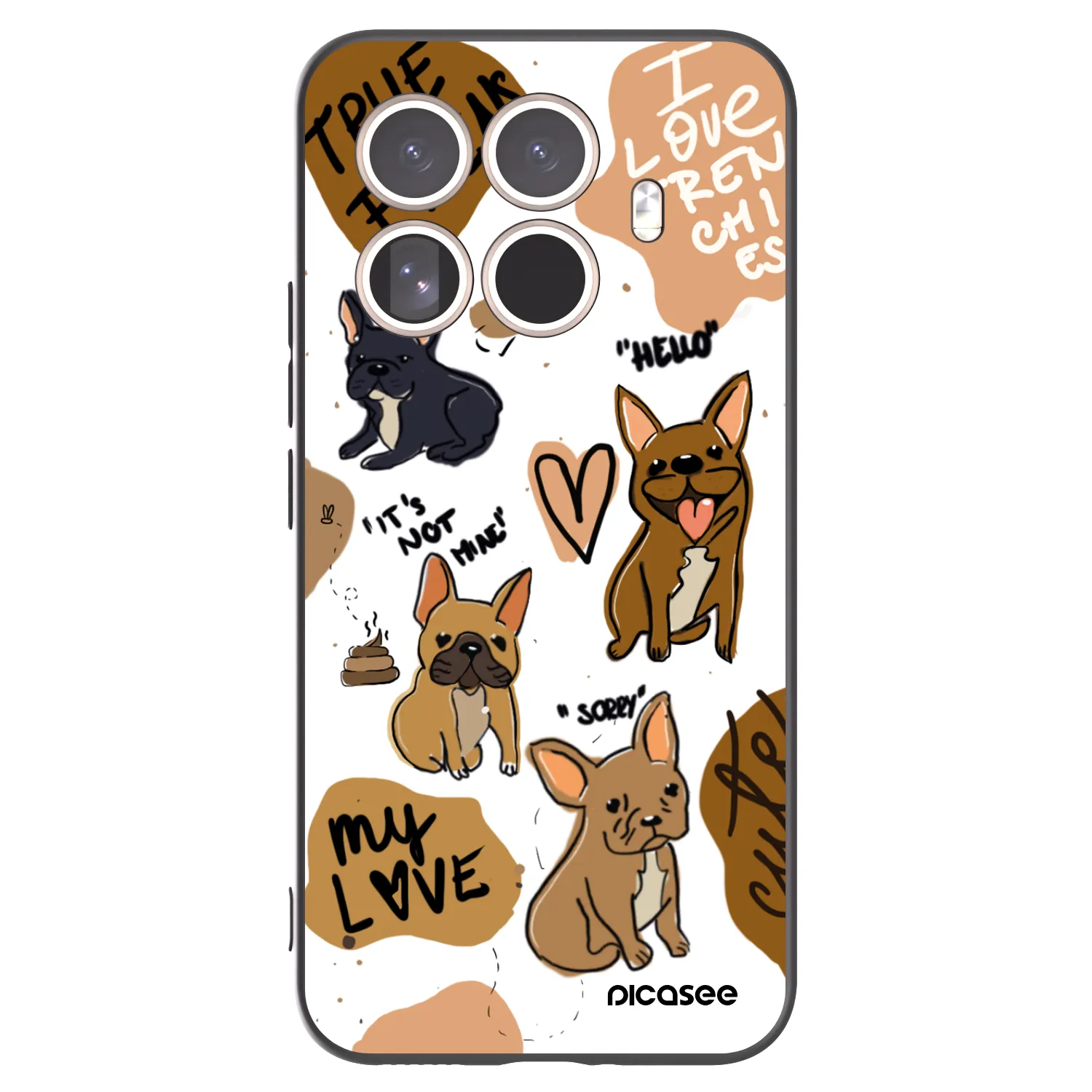 Picasee fekete szilikon tok az alábbi mobiltelefonokra Xiaomi 15T Pro - Frenchies