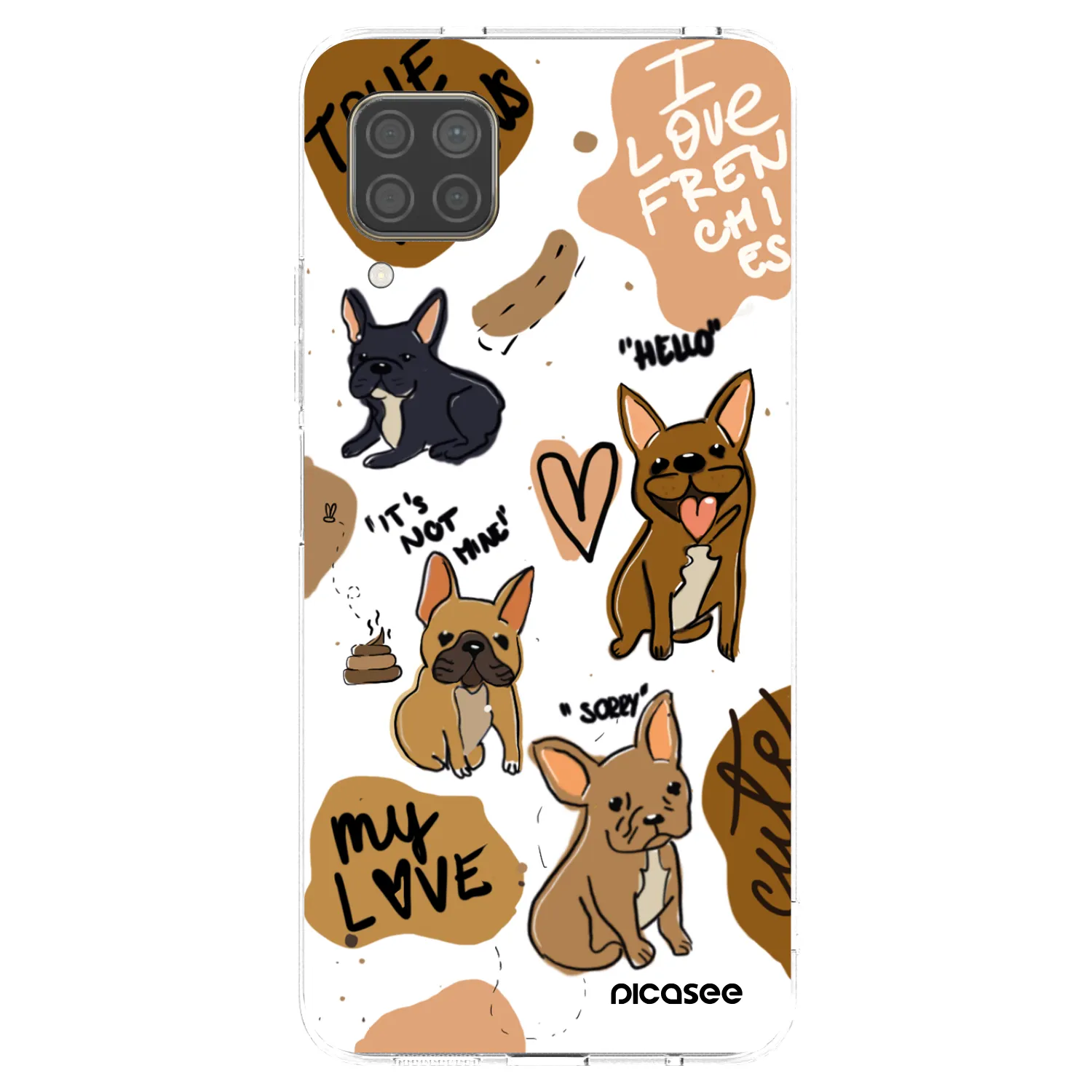 Picasee átlátszó szilikon tok az alábbi mobiltelefonokra Huawei P40 Lite - Frenchies
