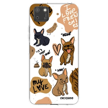 Picasee átlátszó szilikon tok az alábbi mobiltelefonokra Huawei Y5P - Frenchies
