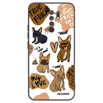 Picasee fekete szilikon tok az alábbi mobiltelefonokra Xiaomi Redmi 9 - Frenchies