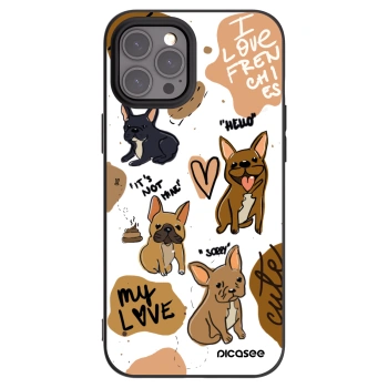 Picasee fekete szilikon tok az alábbi mobiltelefonokra Apple iPhone 12 Pro Max - Frenchies