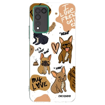 Picasee átlátszó szilikon tok az alábbi mobiltelefonokra Honor 10X Lite - Frenchies