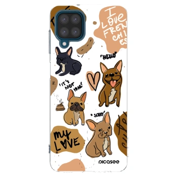 Picasee átlátszó szilikon tok az alábbi mobiltelefonokra Samsung Galaxy A12 A125F - Frenchies
