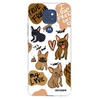 Picasee átlátszó szilikon tok az alábbi mobiltelefonokra Motorola Moto G9 Play - Frenchies