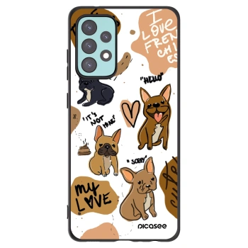 Picasee fekete szilikon tok az alábbi mobiltelefonokra Samsung Galaxy A72 A725F - Frenchies