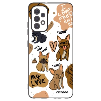 Picasee fekete szilikon tok az alábbi mobiltelefonokra Samsung Galaxy A32 5G A326B - Frenchies