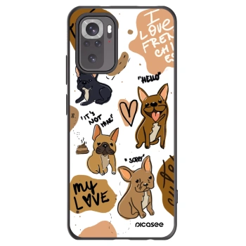 Picasee fekete szilikon tok az alábbi mobiltelefonokra Xiaomi Redmi Note 10S - Frenchies