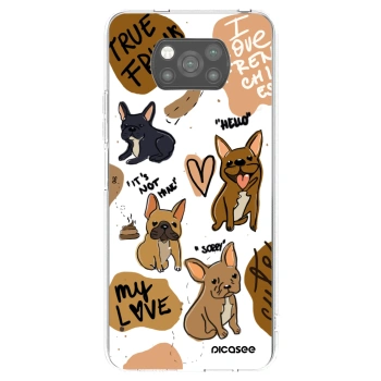 Picasee fekete szilikon tok az alábbi mobiltelefonokra Xiaomi Poco X3 Pro - Frenchies