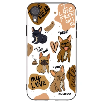 Picasee fekete szilikon tok az alábbi mobiltelefonokra Apple iPhone XR - Frenchies