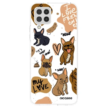 Picasee átlátszó szilikon tok az alábbi mobiltelefonokra Samsung Galaxy A22 A225F 4G - Frenchies