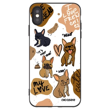 Picasee fekete szilikon tok az alábbi mobiltelefonokra Apple iPhone XS Max - Frenchies